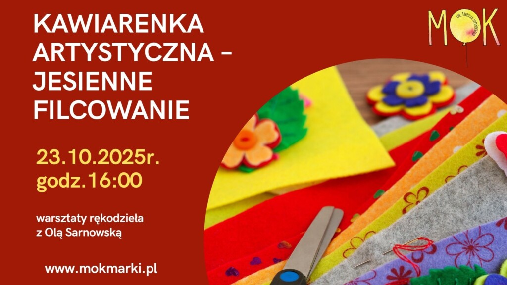 Post na Facebooka KAWIARENKA ARTYSTYCZNA – JESIENNE FILCOWANIE ( × px)