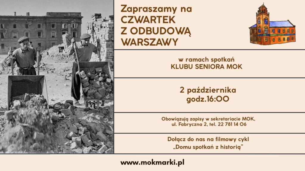 Post na Facebooka Zapraszamy na CZWARTEK Z ODBUDOWĄ WARSZAWY ( × px)