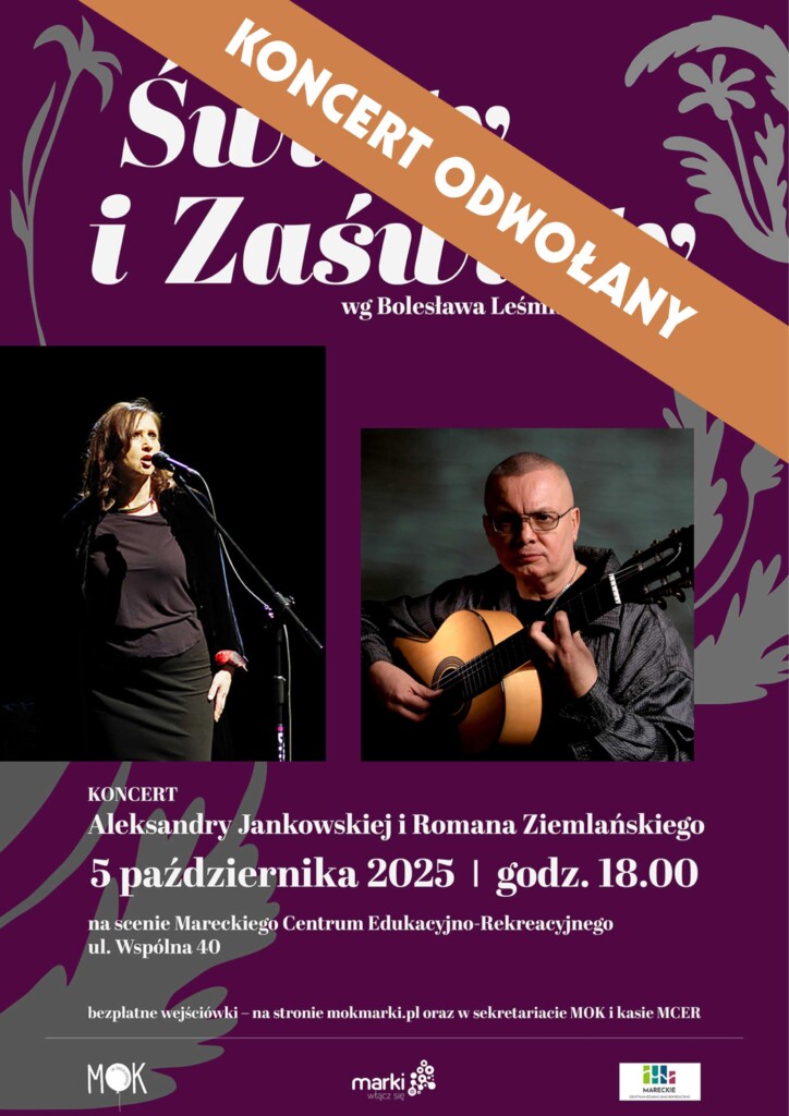 ŚWIATY I ZAŚWIATY koncert odwołany pion