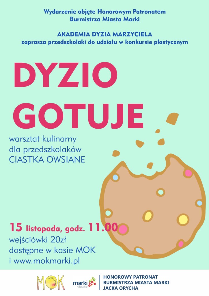 Dyzio Gotuje warsztaty plakat